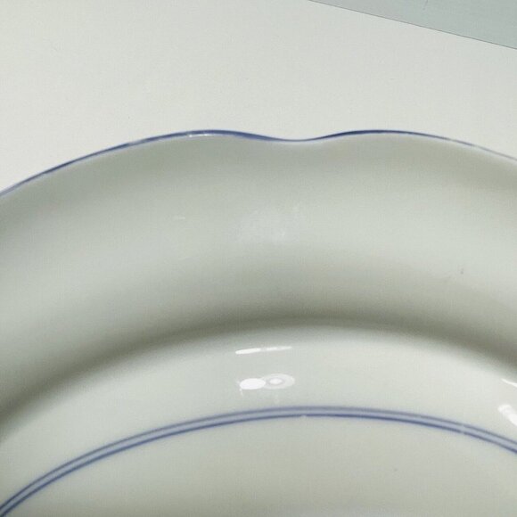 Vintage JC Louise Plate 9.25" Deep Bottom Soup Serving Scallop Blue Flower 1905 - Picture 9 of 10